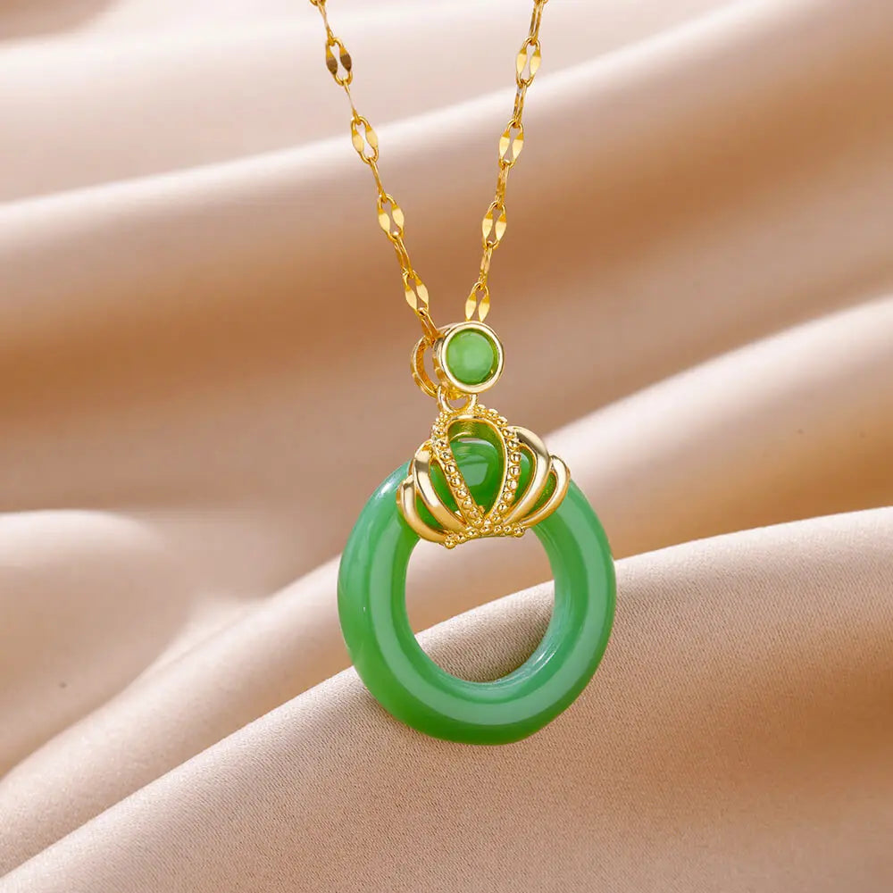 Stainless Steel Natural Stone Necklaces