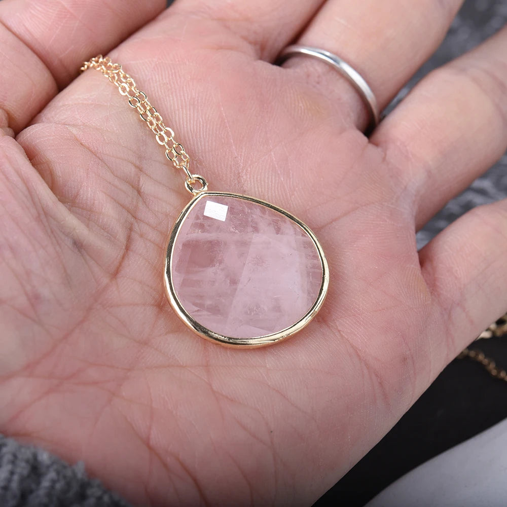 Itsmos Natural Labradorite Gold Plated Pendant