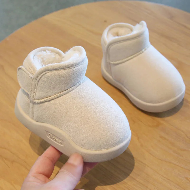 Kids 2025 Winter Snow Boots – Plush Warm Toddler Shoes (Size 15–24)