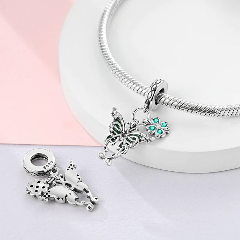 Sterling Silver Green Avocado Bracelet
