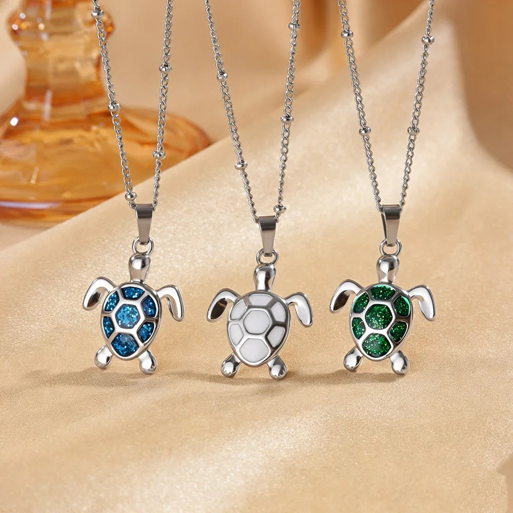 Turtle Spirit Pendant Necklaces For Women