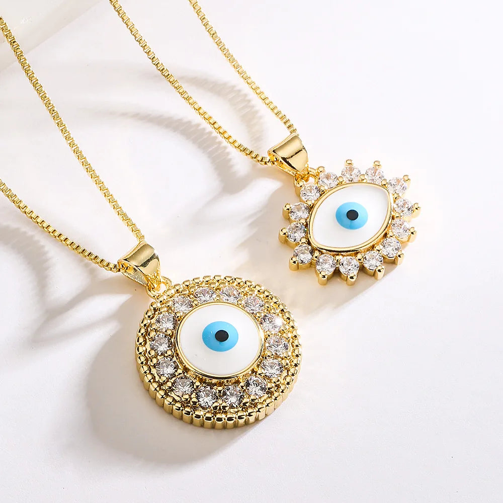 Light Luxury Devil's Eye Women Necklaces,