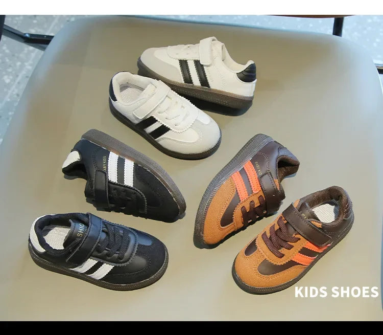 Kids’ Sneakers – Soft-Soled, Hook & Loop Casual Shoes