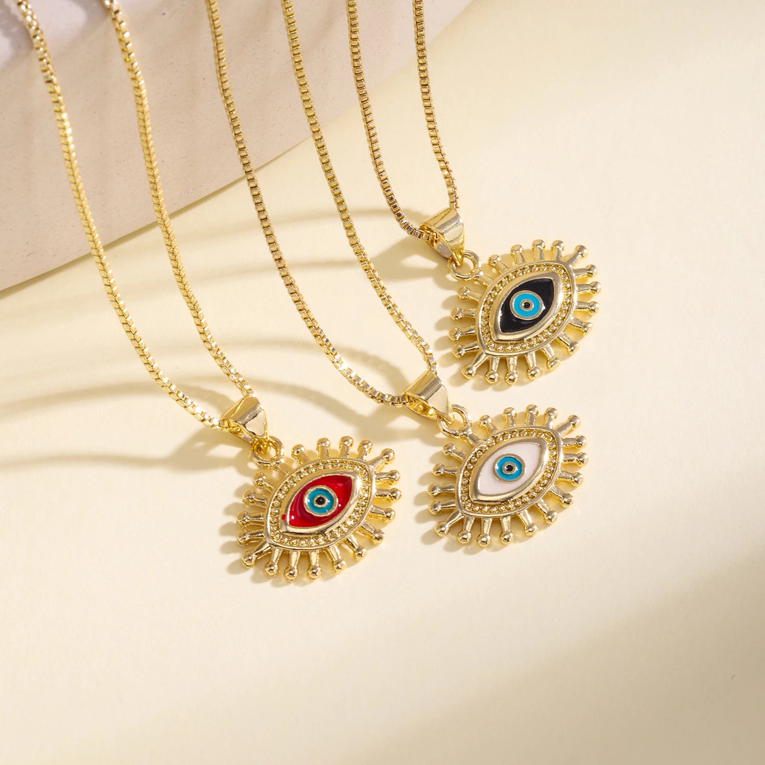 Nidin Sunburst Evil Eye Pendant