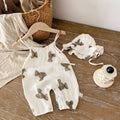 Cute Baby Bear Jumpsuit & Hat – Summer (0–18M)