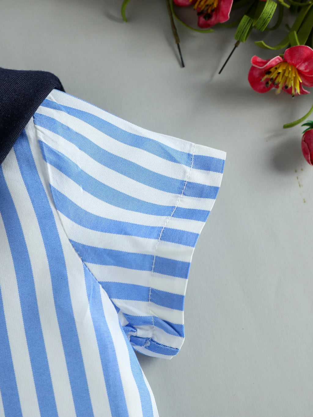 Shawl & Solid Pleated Skirt Casual 3Piece Set