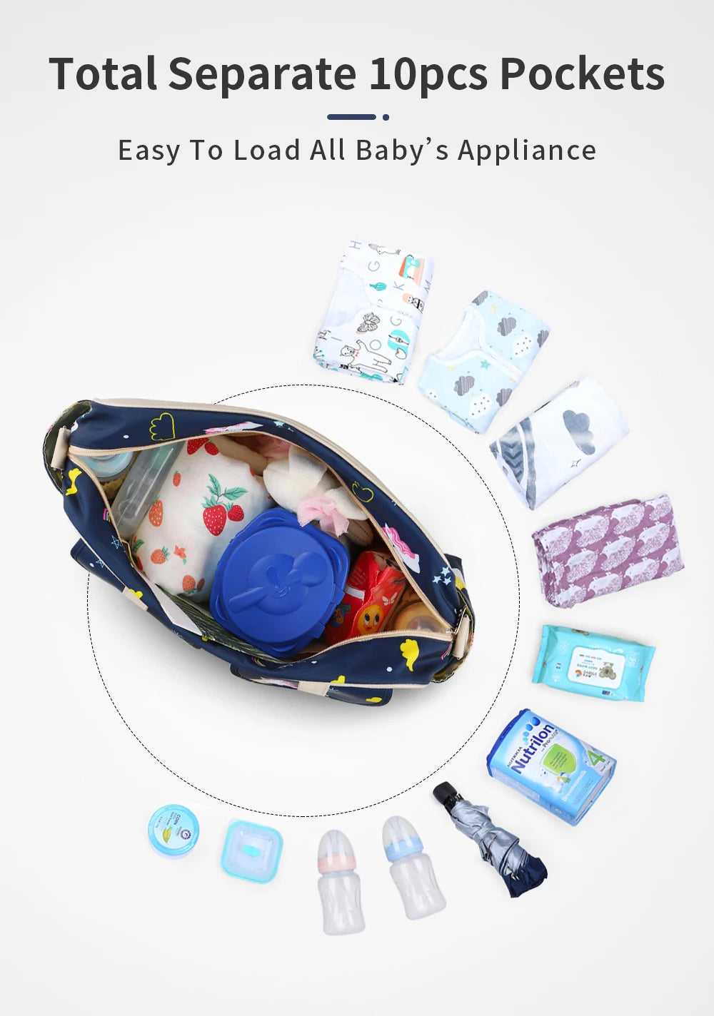 New Style Waterproof Diaper Bag – Large Capacity Multifunctional Maternity & Stroller Bag