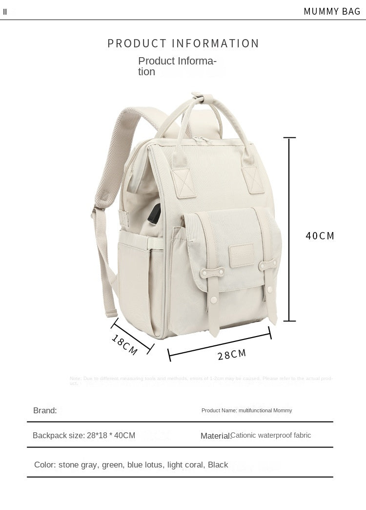 Waterproof Baby Diaper Backpack – Travel & Mommy Bag