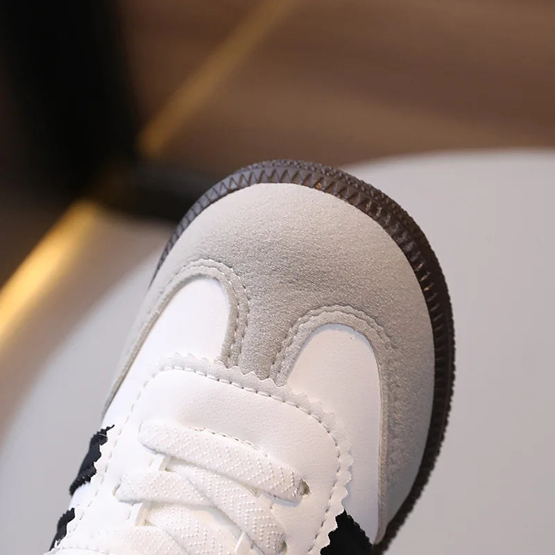 Kids’ PU Leather Sneakers – Soft-Soled Sport Shoes