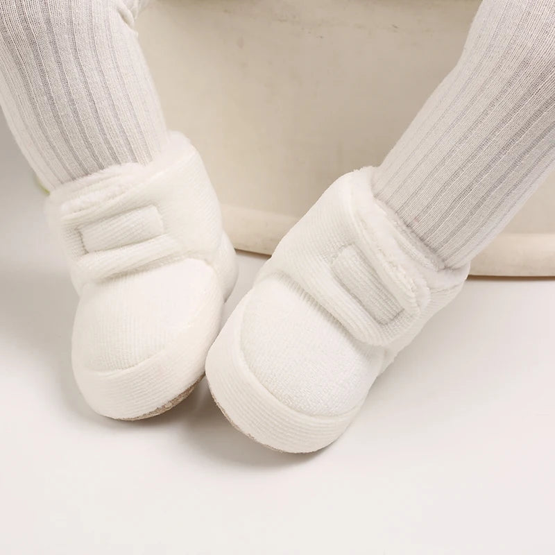 Baby Winter Snow Boots (0–18M) – Plush Soft Sole Toddler Shoes