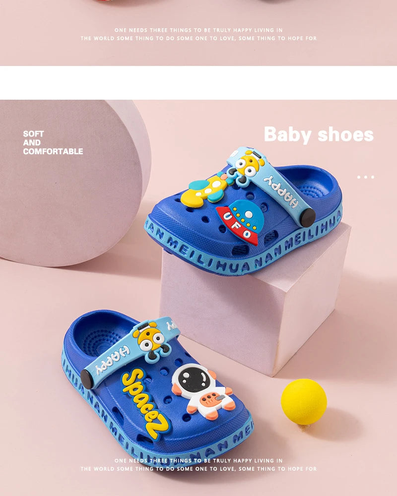 Kids Open-Toe EVA Sandals – Soft Non-Slip Clog Shoes