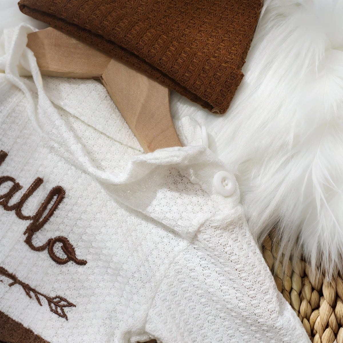 Newborn Baby Romper & Bow Hat, Cute Photo Gift