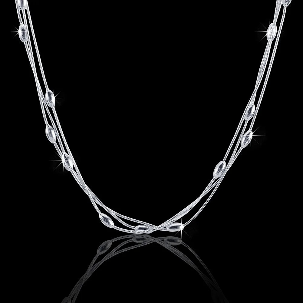 925 sterling silver Charms beads Necklace
