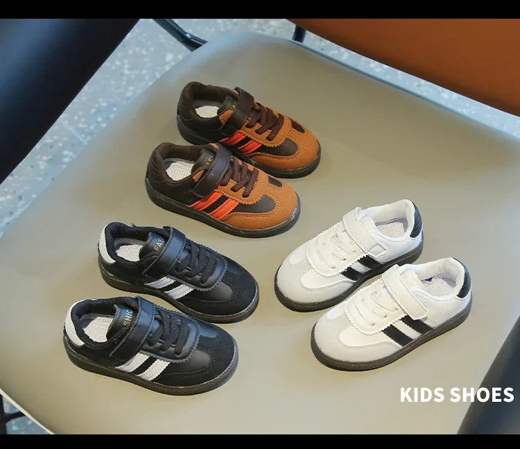 Kids’ Sneakers – Soft-Soled, Hook & Loop Casual Shoes