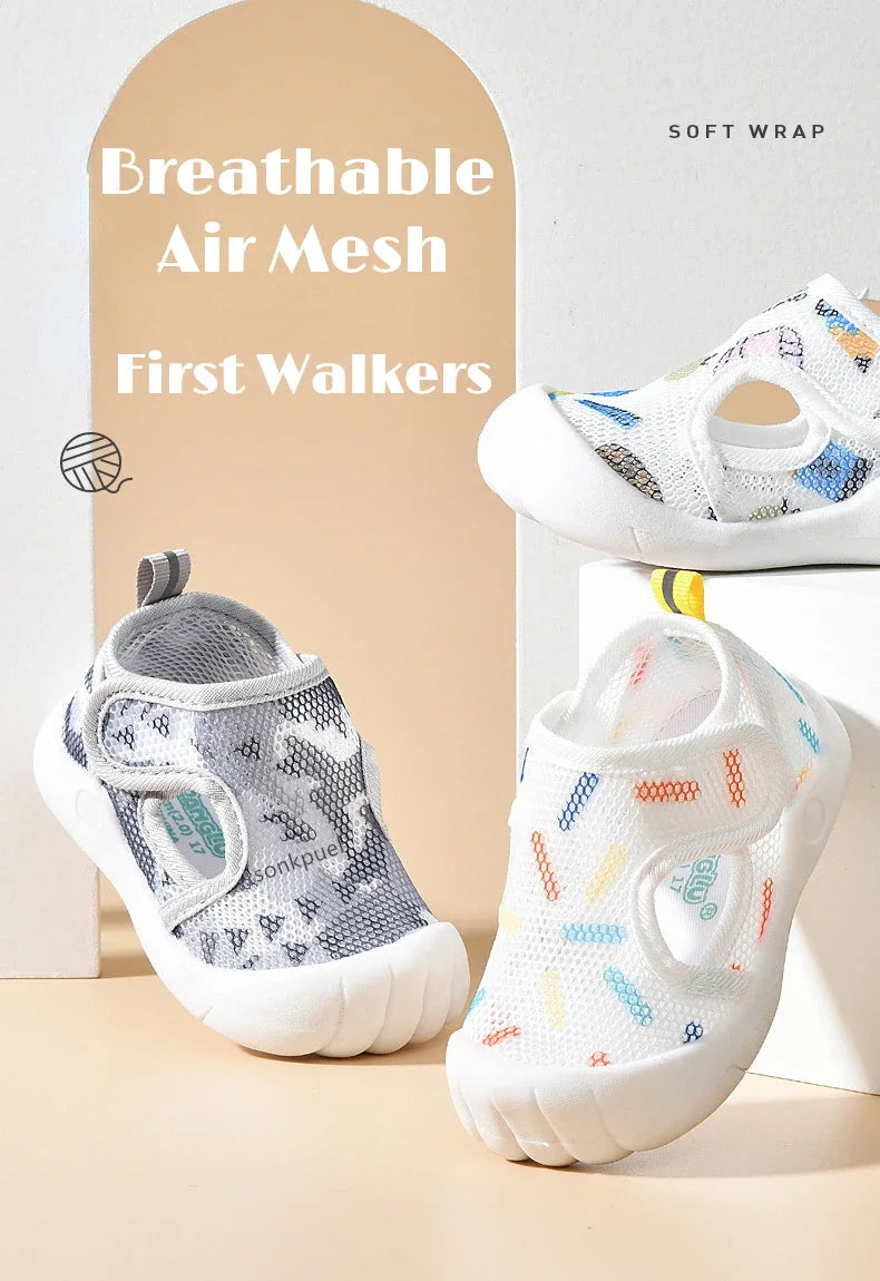 Kids Summer Air Mesh Sandals (1–4T) – Lightweight Non-Slip First Walkers