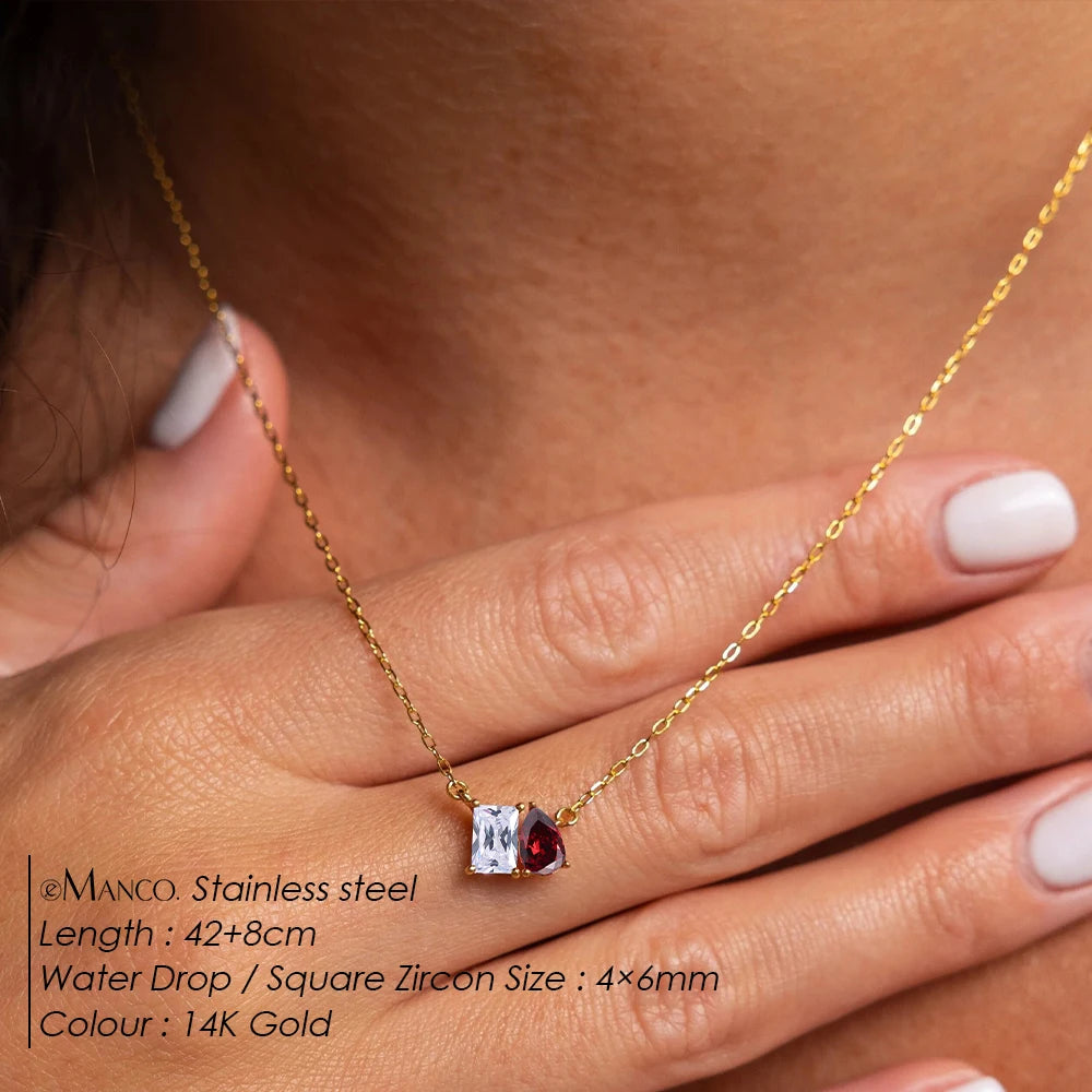 EManco Stainless Steel Square Zircon