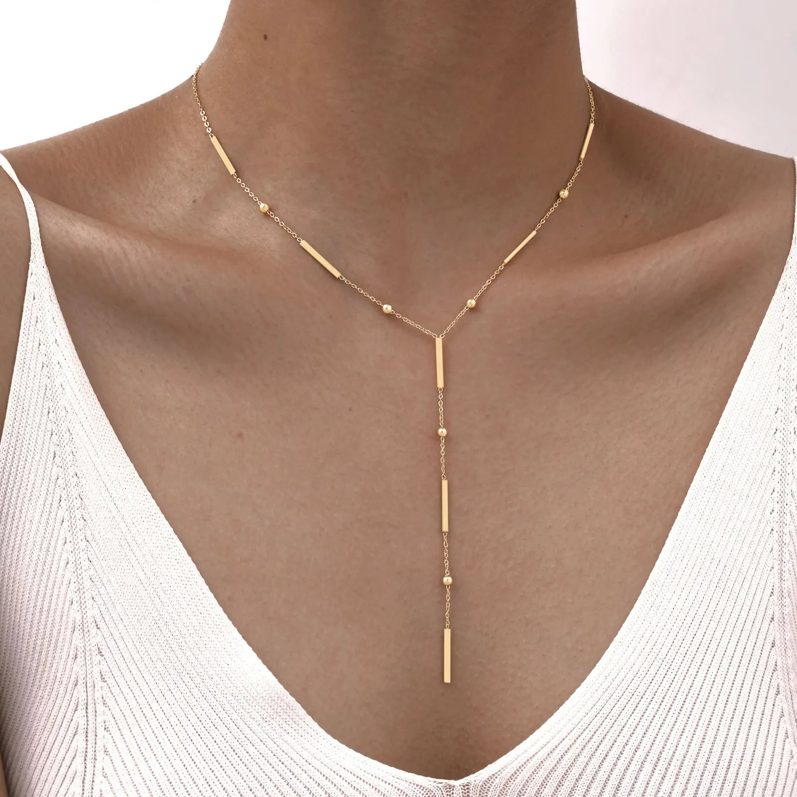 Y Shape Bar Necklace
