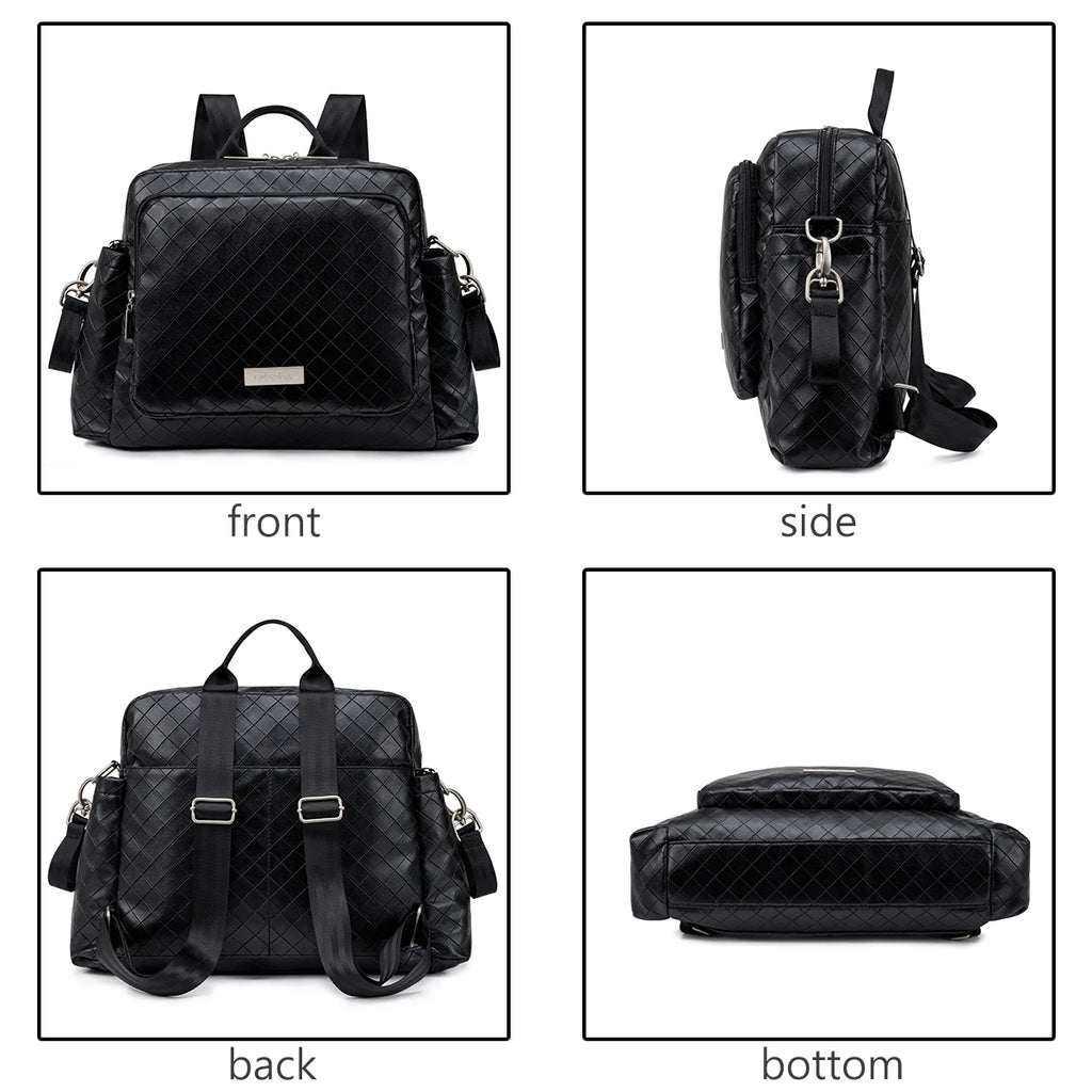 Fashion Mommy Diaper Backpack – Large Capacity, Waterproof, Multi-Functional Nappy Bag for Travel
