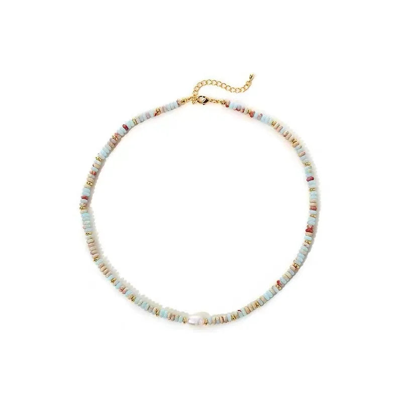 Handmade Stone Bead Necklace