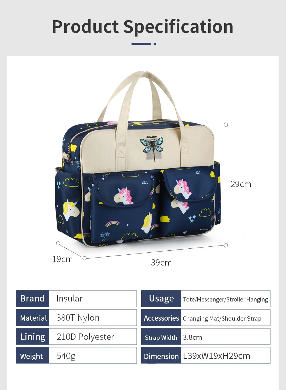 New Style Waterproof Diaper Bag – Large Capacity Multifunctional Maternity & Stroller Bag