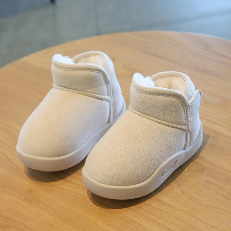 Kids 2025 Winter Snow Boots – Plush Warm Toddler Shoes (Size 15–24)