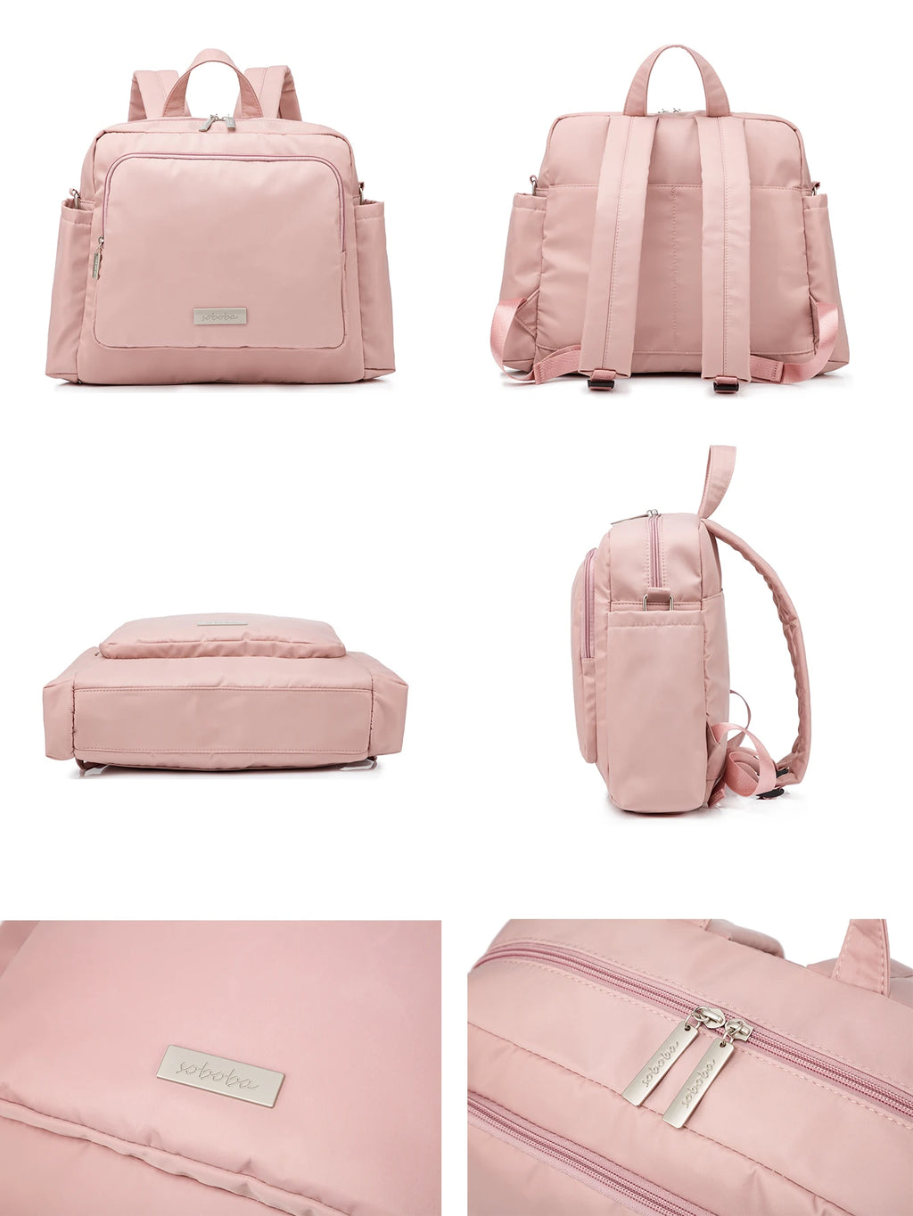Soboba Diaper Bag for Mother – Waterproof, Large Capacity Polyester Travel Backpack