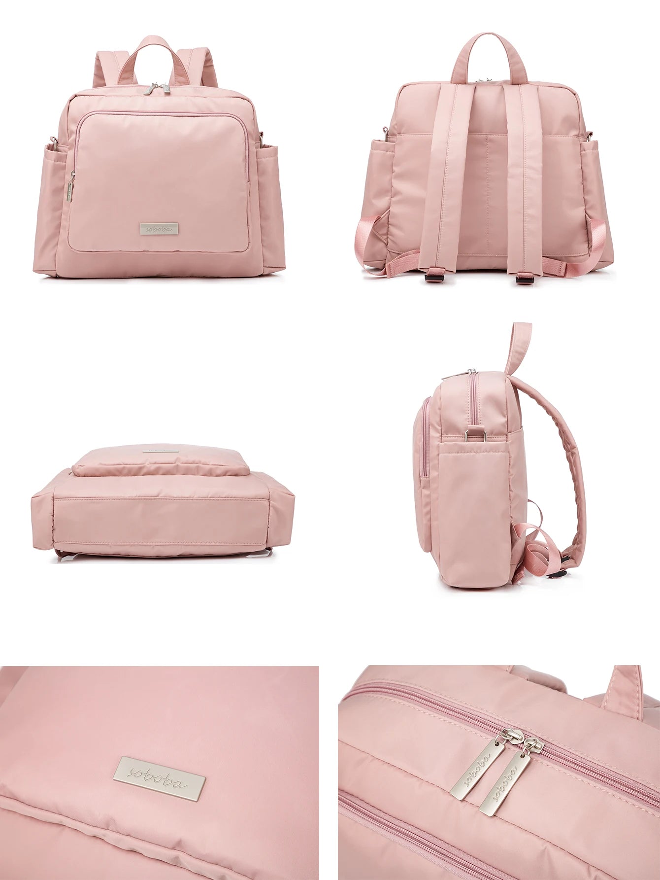 Soboba Diaper Bag for Mother – Waterproof, Large Capacity Polyester Travel Backpack