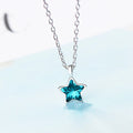 Sterling Silver Blue Star Necklace