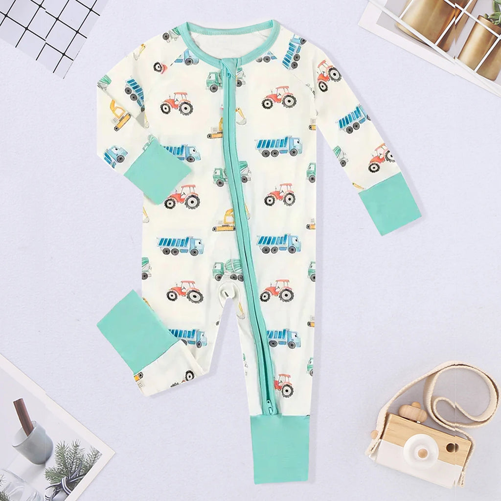 Baby Boys Bear Romper – Long Sleeve (0–12M)