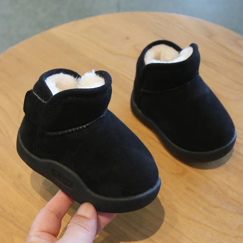 Kids 2025 Winter Snow Boots – Plush Warm Toddler Shoes (Size 15–24)