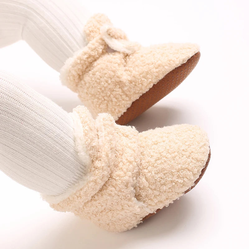 0-18M Apricot New Soft Winter Boots