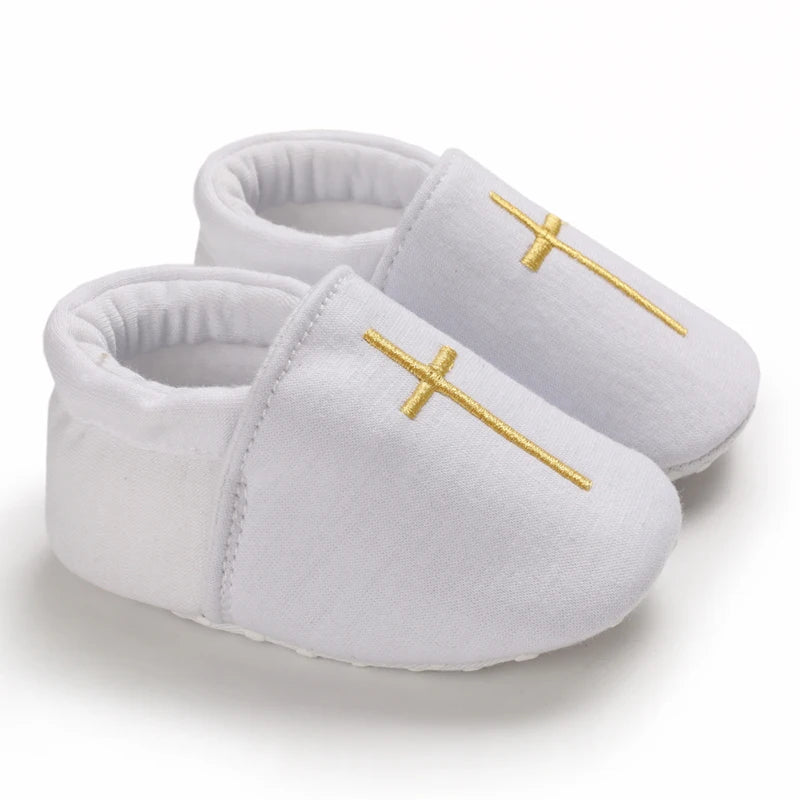 Infant Spring Sneakers (0–18M) – White Non-Slip Soft-Soled Shoes