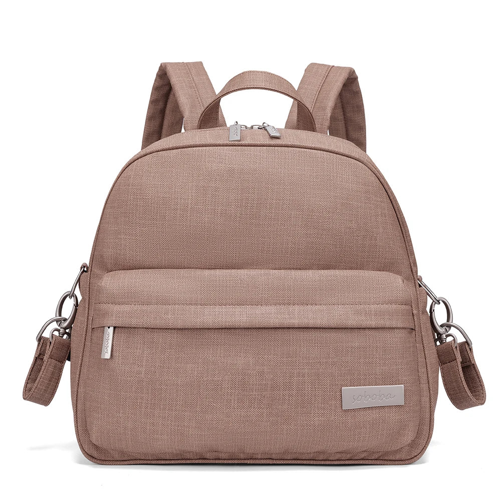 Soboba Stylish Waterproof Diaper Bag – Large Capacity Multi-Functional Backpack with 2 Straps