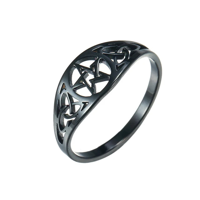 Cazador  Triquetra Irish Celtics Knot Rings for Women Stainless Steel Talisman Amulet Man Ring Jewelry 2026 Couple Gifts