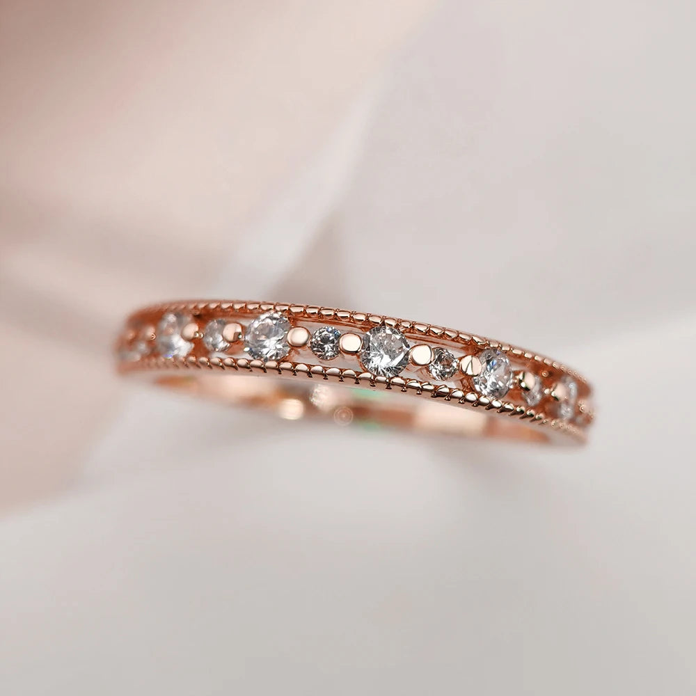 Dainty Women's Zircon Gold Ring