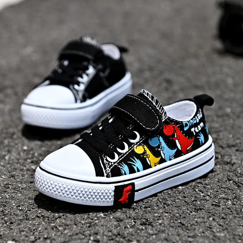 Kids Canvas Shoes – Breathable Low-Top Casual Sneakers