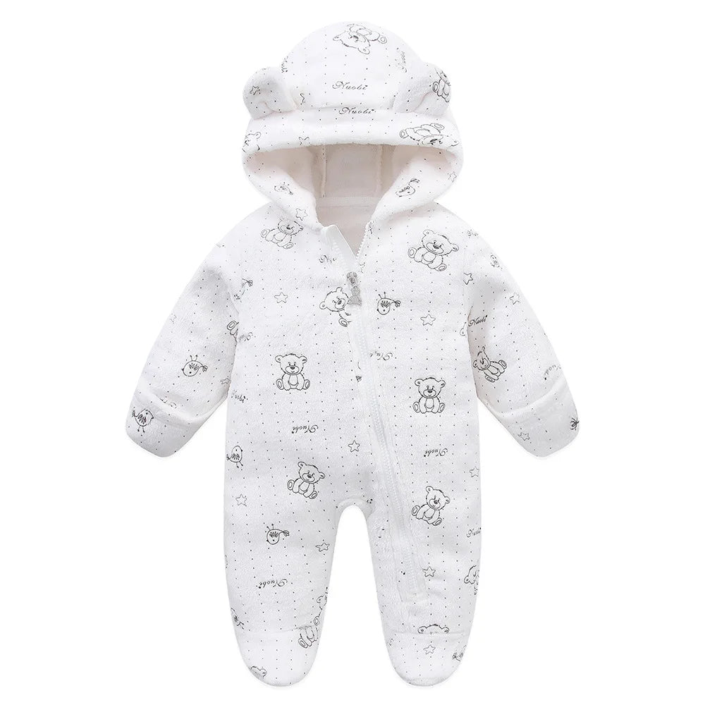 Cute Baby Jumpsuit – Warm Fleece (0–1Y)