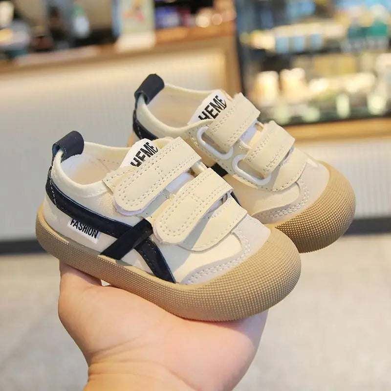 Kids Korean Canvas Shoes – Soft Sole Spring & Autumn Sneakers