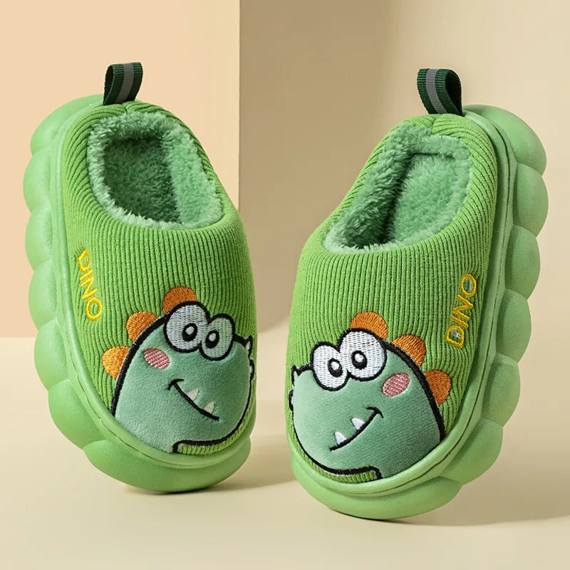 Kids’ Cotton Slippers – Warm, Anti-Slip Cartoon Plush Shoes