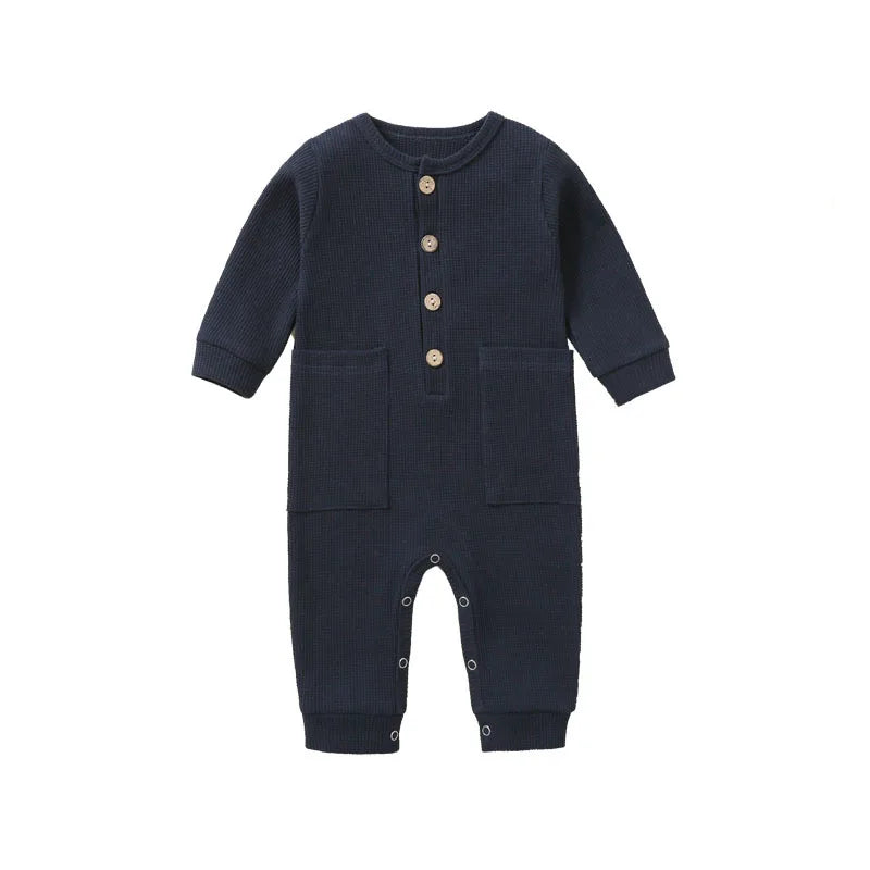 Newborn Cotton Romper, Long Sleeve