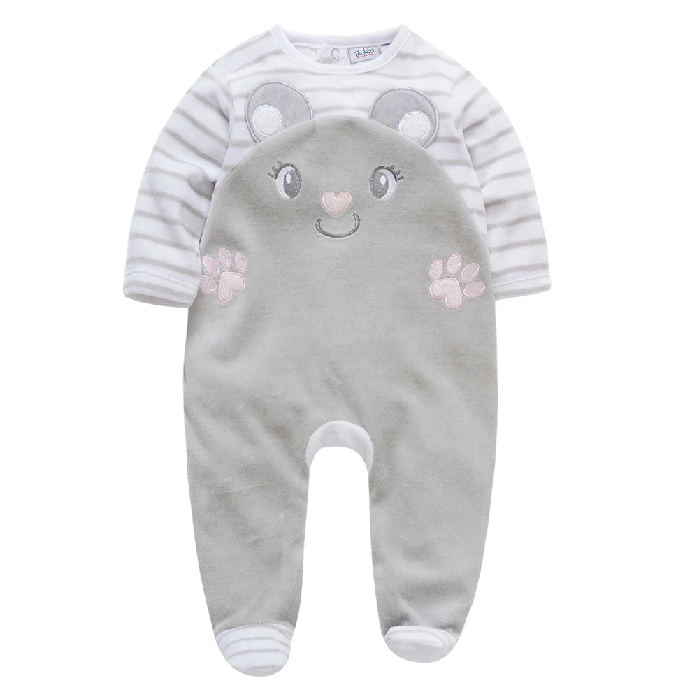 Infant Girl Long Sleeve Jumpsuit, 0–12 Months