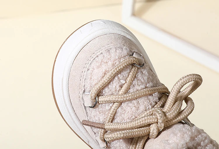 Baby Boots – Warm Plush Rubber Sole Sneakers for Toddlers