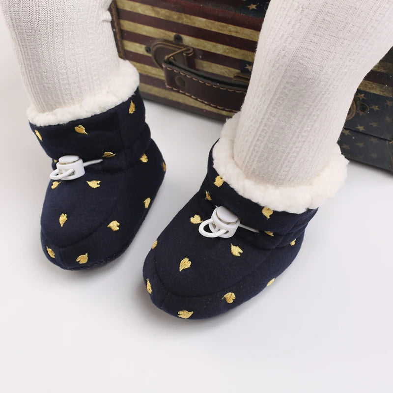 Baby Winter Snow Boots – Soft Sole Cotton First-Step Toddler Shoes
