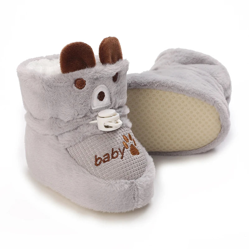 Winter 0-1 Year Old Baby Boots Warm and Cute Soft Soled Shoes