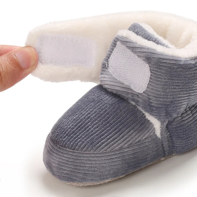 Baby Winter Snow Boots (0–18M) – Plush Soft Sole Toddler Shoes