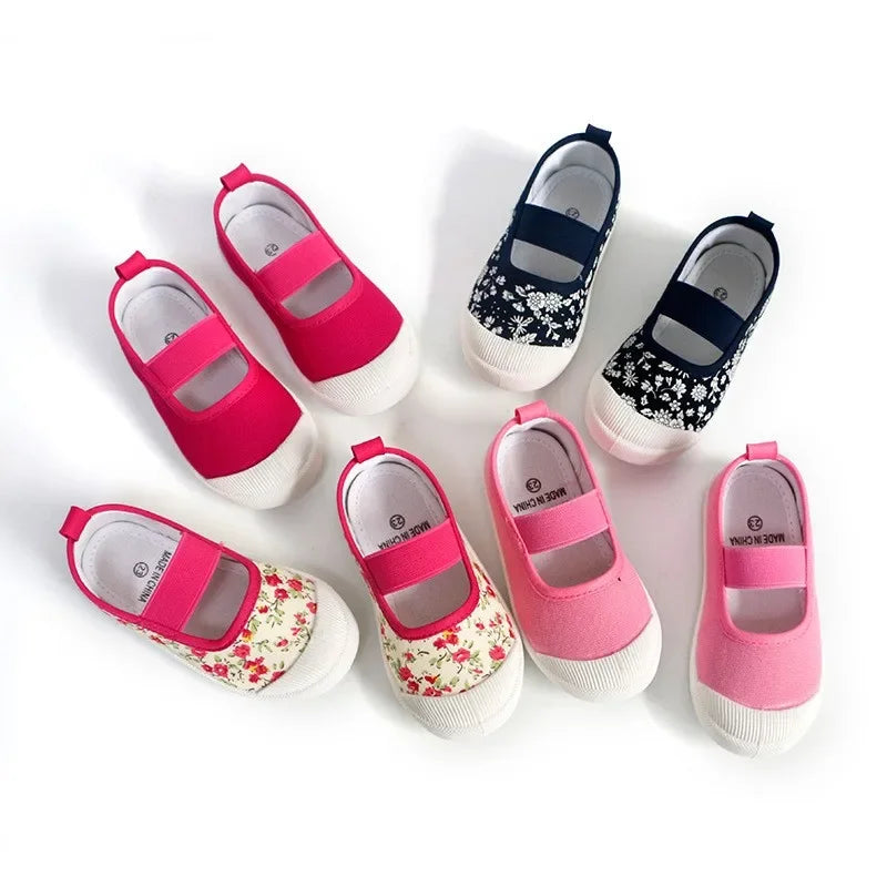 Kids’ Canvas Sneakers – Floral Casual Shoes