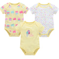 3/6PCS Baby Bodysuit Set, Cotton Short Sleeve 0–12M