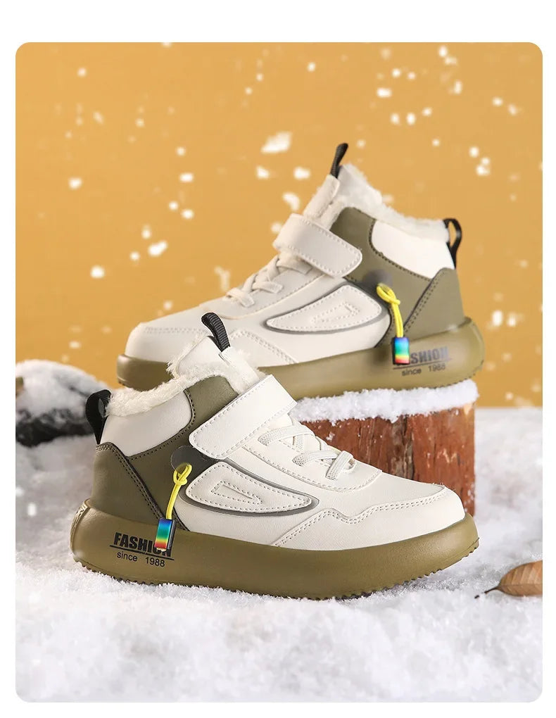 Kids’ Winter Snow Boots – Warm, Non-Slip Outdoor Sneakers