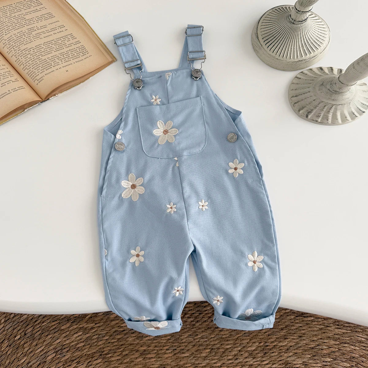 Baby Summer Suspender Romper, Loose Jumpsuit with Pockets