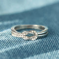 CAOSHI Chic Two-tone Style Finger Ring Female Engagement Jewelry with Brilliant Zirconia Fashion Thin Accessories for Wedding